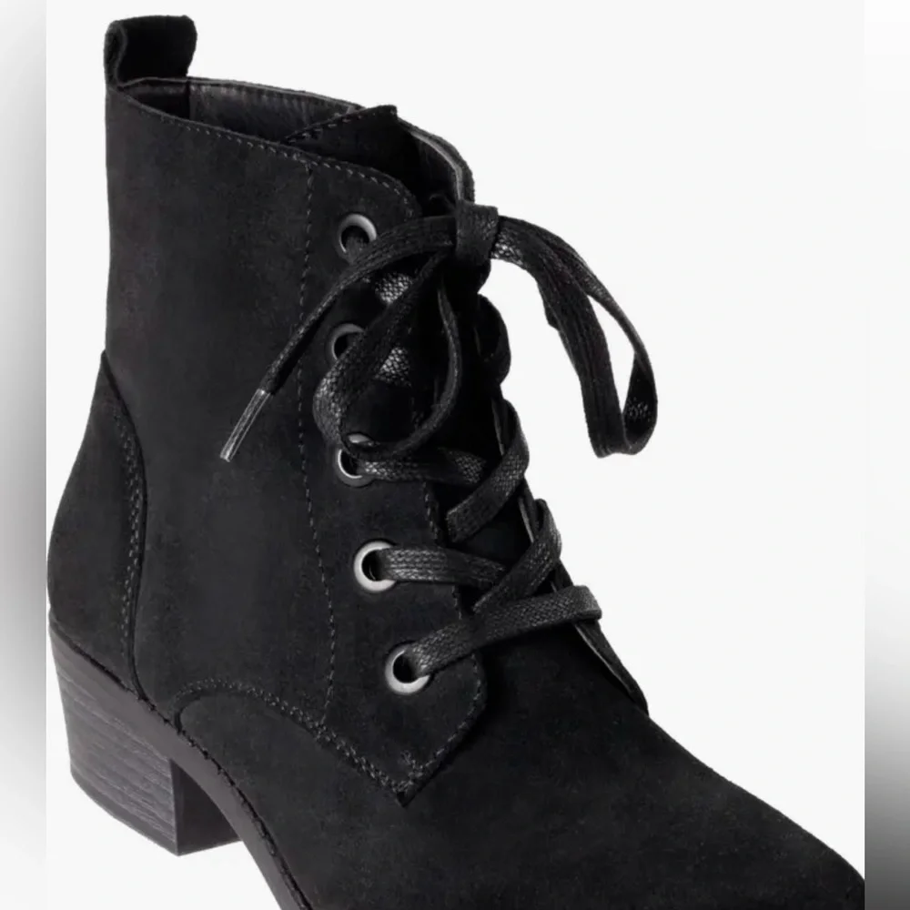 Aqua Diva Darie water resistant suede black granny boots
